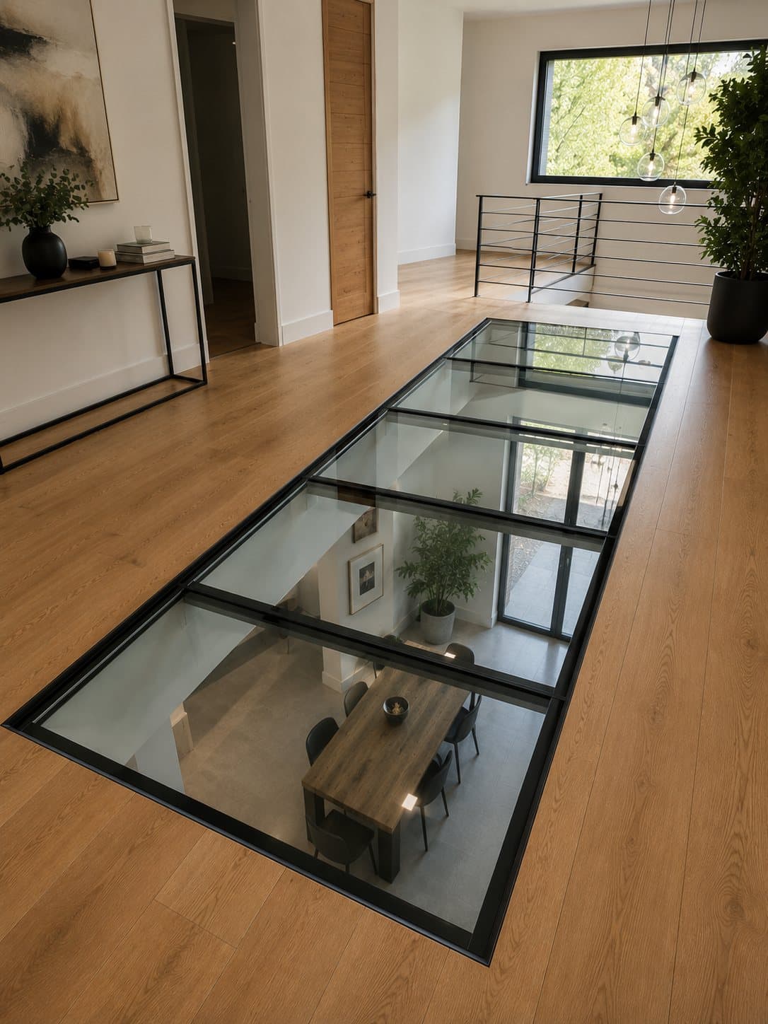 Piso de vidrio multipaño de gran formato